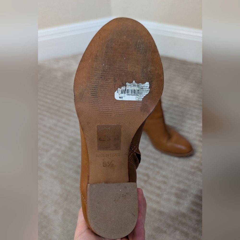 Madewell Rosie Leather Ankle Boot In English Saddle Size 6.5 - Picture 3 of 7